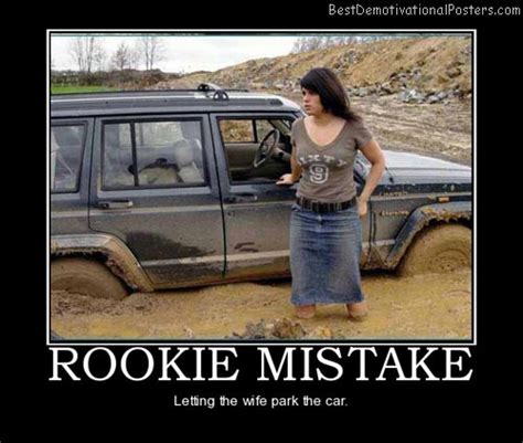 Rookie Parking Mistake - Demotivational Poster