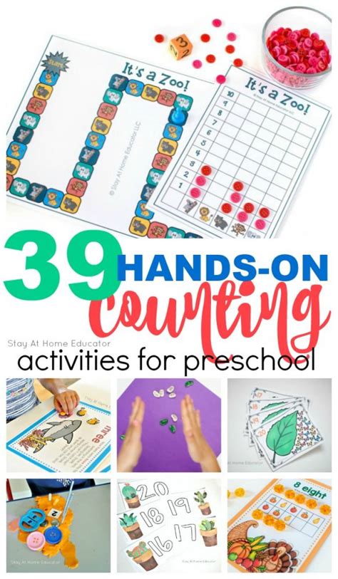 39 Hands-On Preschool Counting Activities - Stay At Home Educator