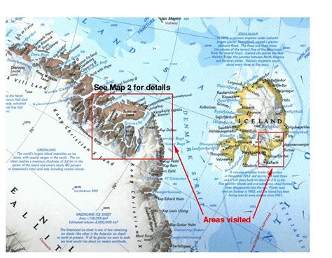 Iceland and Greenland: Locations