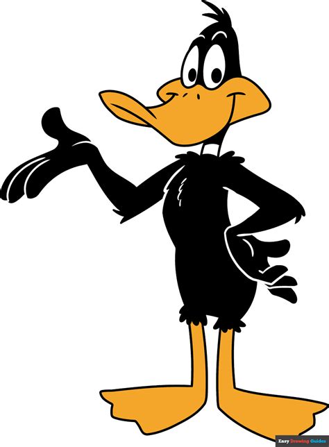 How to Draw Daffy Duck - Really Easy Drawing Tutorial