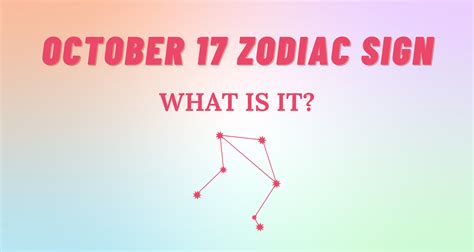 October 17 Zodiac Sign Explained | So Syncd - Personality Dating