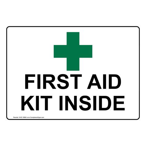 Emergency Response First Aid Sign - First Aid Kit Inside