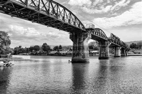 The Bridge over River Kwai in black & white