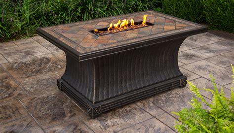 TK Classics :: Vienna - 32 x 52 Inch Rectangular Slate Top Gas Fire Pit ...