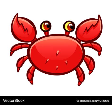 Cartoon red crab Royalty Free Vector Image - VectorStock