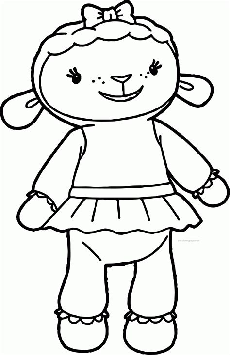 Doc McStuffins Lambie Sheep Coloring Page | Wecoloringpage - Coloring Home