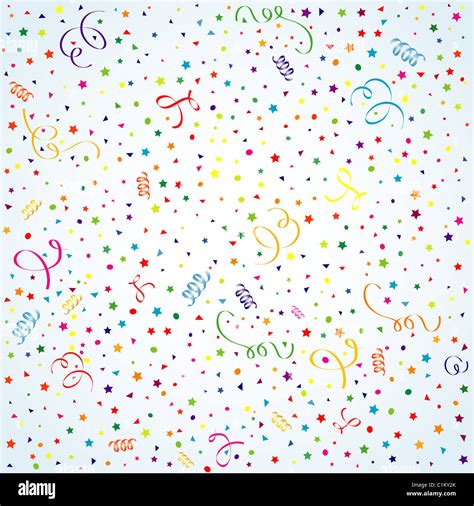 Birthday background with streamer and confetti, element for design ...