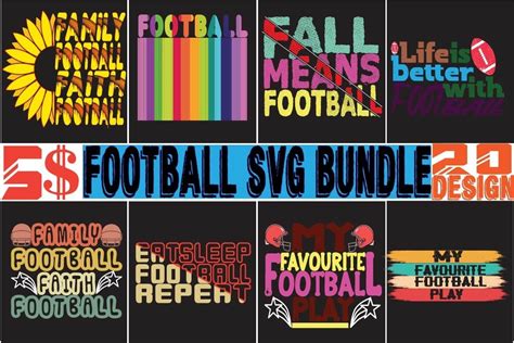 Football SVG Bundle Bundle · Creative Fabrica