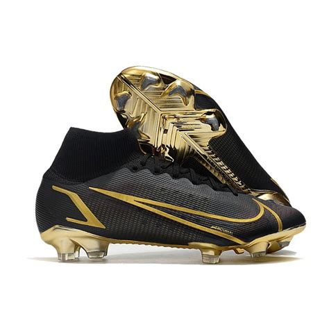 Nike Mercurial Superfly 8 Elite FG Cleats Black Gold