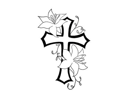 Cross Cross Tattoo Designs, Flower Tattoo Designs, Cross Designs ...