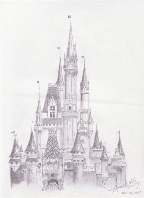 cinderella castle drawn