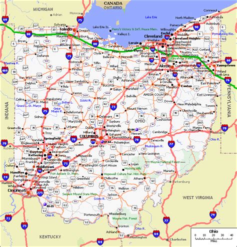 Map of Ohio - ToursMaps.com