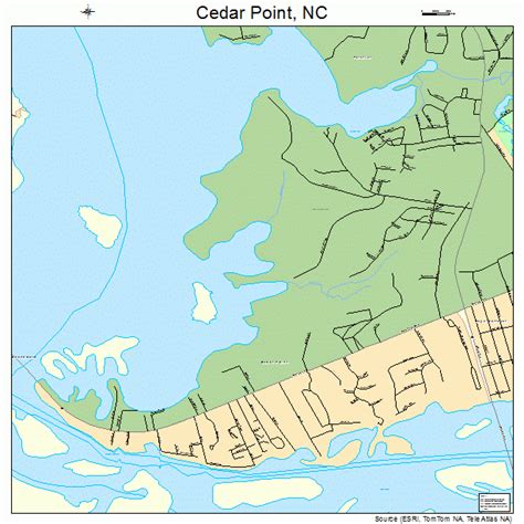 Cedar Point North Carolina Street Map 3711340