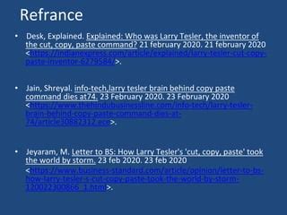 Larry tesler computer scientist, inventor of cut, copy and-paste. | PPT ...