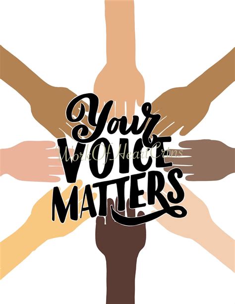 Your Voice Matters inclusivity Poster digital File Only - Etsy