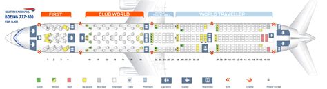 Seat Map and Seating Chart Boeing 777 300ER Four Class Layout British ...