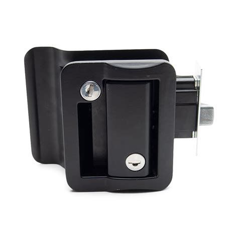 Black Finish Door Lock and Handle for RV and Enclosed Traile