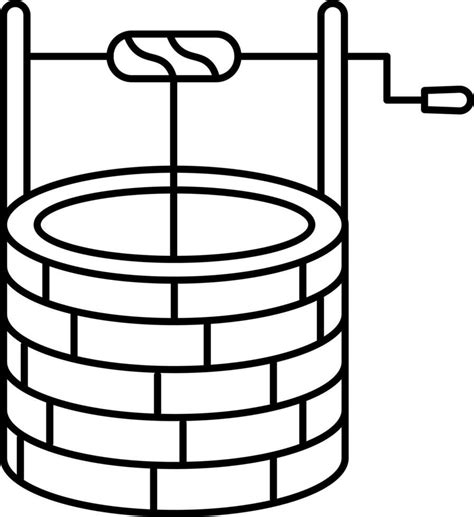 Water Well Icon Or Symbol In Linear Style. 24144562 Vector Art at Vecteezy