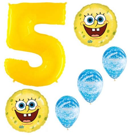 Spongebob Birthday Party Balloons Bouquet | Etsy