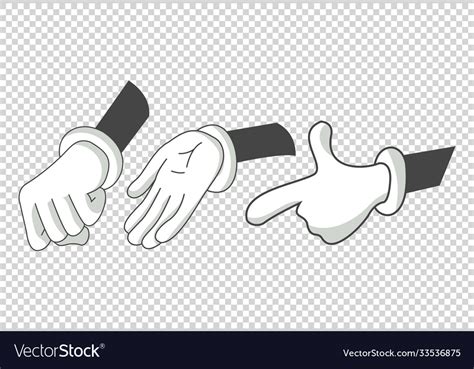 Cartoon hands clipart arms in different posesand Vector Image