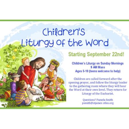 Children’s Liturgy of the Word – St. James – St. Leo Catholic Community