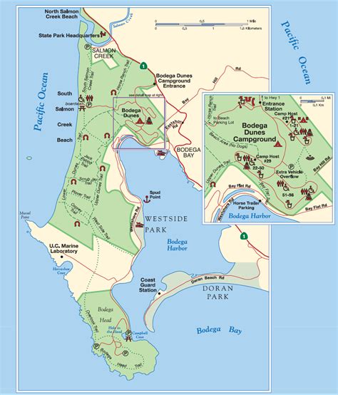 Bodega Bay Park Map - Bodega Bay California • mappery