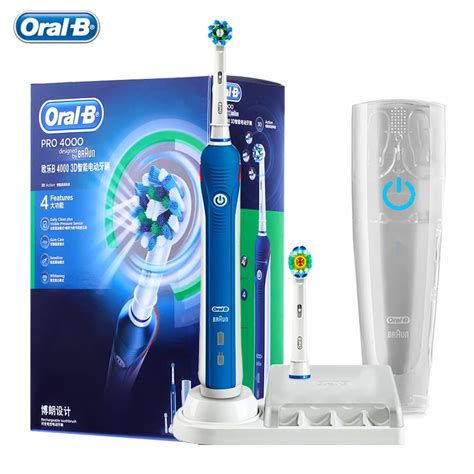 Oral B Ultrasonic Electric Toothbrush Pro4000 3D Smart Tooth Whitening ...