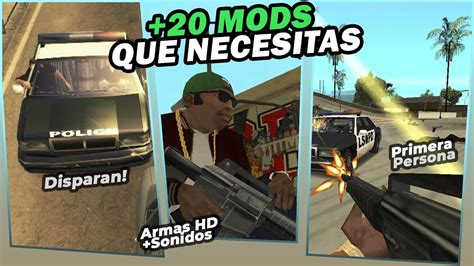 +20 Mods que necesitas en tu GTA San Andreas (SIN LAG) - YouTube