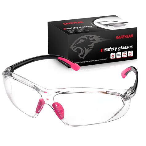 SAFEYEAR Women Safety Glasses Anti Fog Lens,HD Clear Scratch Resistant ...