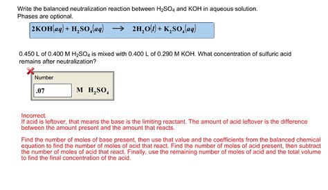 Write The Balanced Chemical Equation For Neutralization Reaction ...