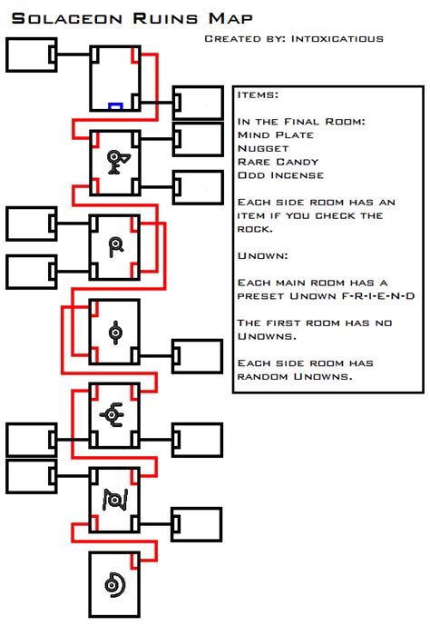 Pokemon Diamond Version Solaceon Ruins Map Map for DS by Intoxicatious ...