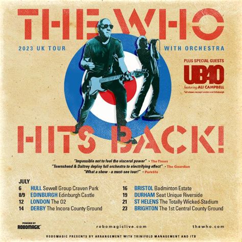 The Who Announce UK Tour Including Two Nights At Edinburgh Castle