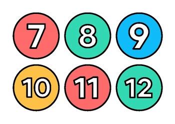 Colorful Number Circles by sbhistory | TPT