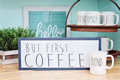 DIY Coffee Bar Sign with Farmhouse Style - Mod Podge Rocks