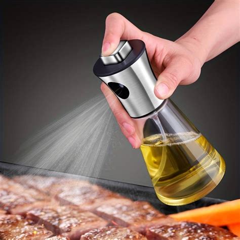 304 Stainless Steel Oil Spray Bottle Pressurized Spray Glass Oil Spray ...