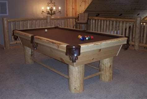 Six Foot Lodge Pole Pool Table - Custom Manufacture of Table Games