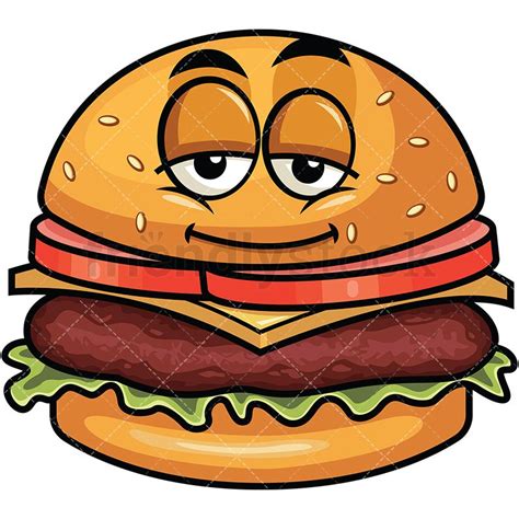 Sleepy Hamburger Emoji Cartoon Vector Clipart - FriendlyStock | Cartoon ...