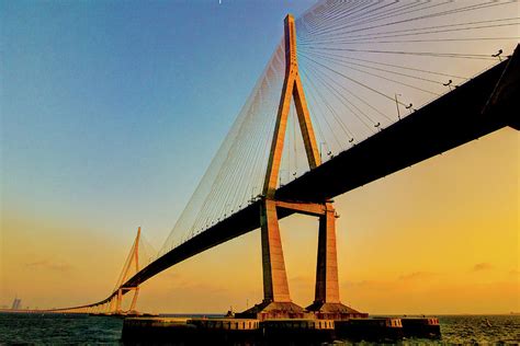 Incheon Bridge With First 2012 Sunset Photograph by Tokism - Fine Art ...