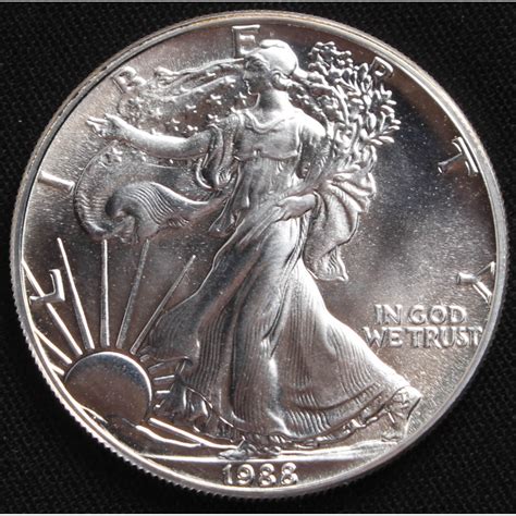 1988 Uncirculated Walking Liberty Silver Dollar | Pristine Auction