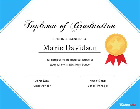 20Th Grade Graduation Certificate Template - Sampletemplate.my.id