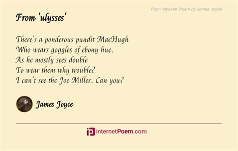 From 'ulysses' Poem by James Joyce