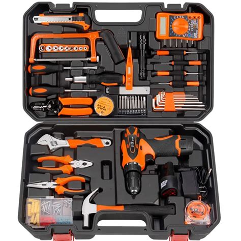 Goodking 128 Pieces Electrical Tool Kit For Home Repair And Diy Tools ...