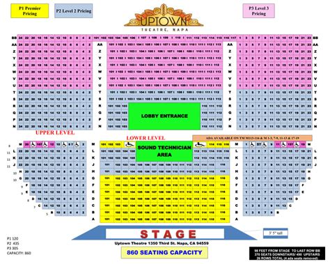 Uptown Theatre Seating Chart 1 | Uptown Theatre Napa