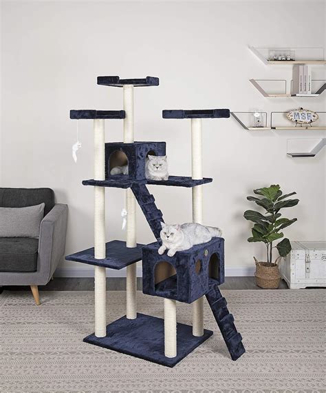 Go Pet Club Cat Tree, 50W x 26L x 72H, Beige