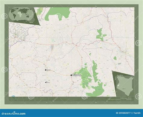 Kakamega, Kenya. OSM. Labelled Points of Cities Stock Illustration ...