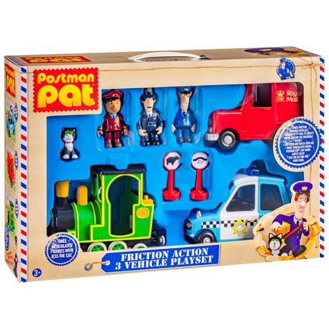 Postman Pat Friction Action 3 Vehicle Playset | Toys & Games - B&M