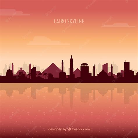 Free Vector | Elegant cairo skyline with flat design