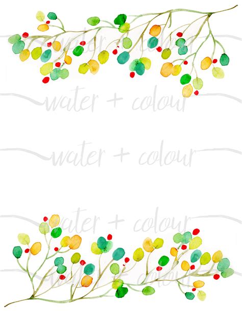 Watercolor Dots Vine border | Graphics ~ Creative Market