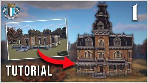 Minecraft : Haunted Second Empire Mansion Tutorial - Part 1 - YouTube