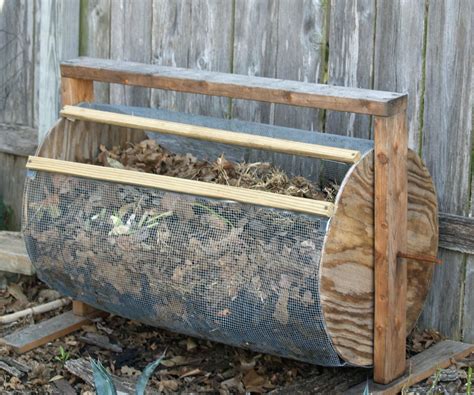 homemade compost bin making tumbler out of pallets plans | Diy compost ...